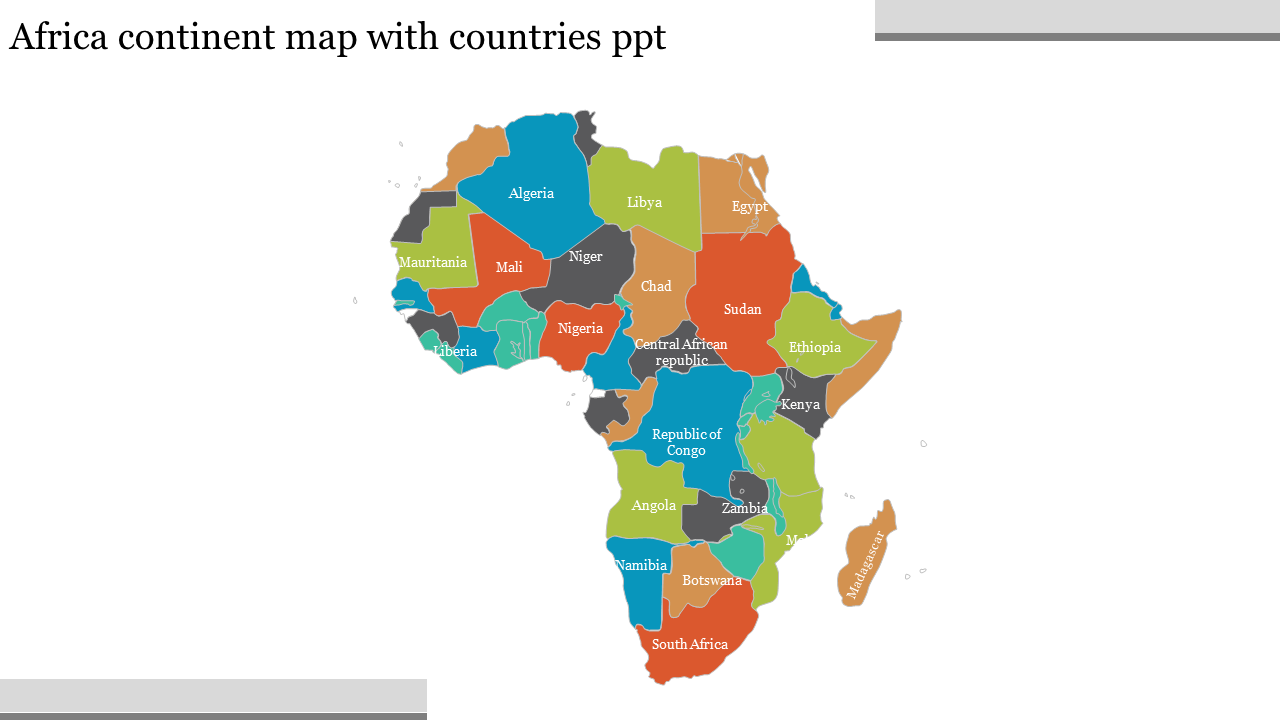 continent map with countries ppt